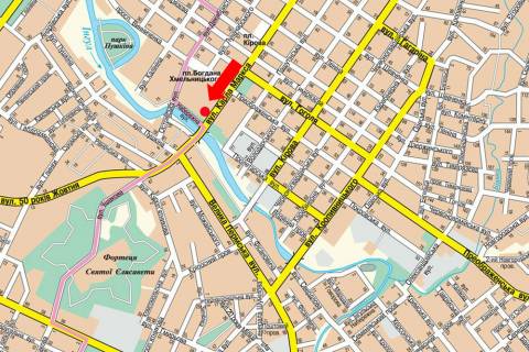 Ситилайт A в Кропивницкий (Кировоград), 1.8x1.2  В. Перспективна вул. (кол. Маркса вул.), 60, біля магазину "Фуджи-експрес" схема