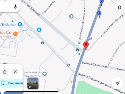 Билборд A в Белой Церкви, 3x6  Дружби вул. - Ставищенська вул. схема