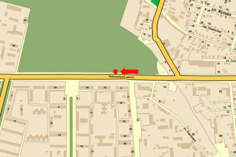 Билборд A в Виннице, 3x6  Хмельницьке шосе / 600-річчя вул. схема