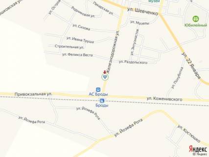 Билборд B в Бродах Виїзд з міста, в сторону м. Львів схема