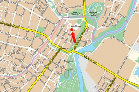 Ситилайт  в Сумах, 1.8x1.2  Соборна вул., біля салону "Анжеліна" схема