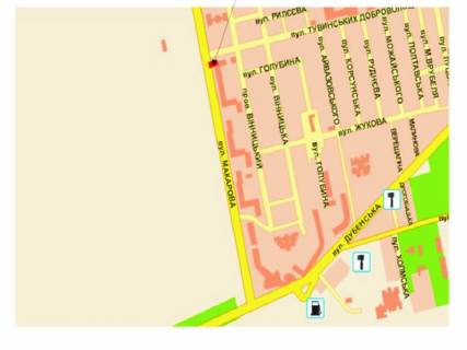 Билборд B в Ровно Макарова вул., 16 схема