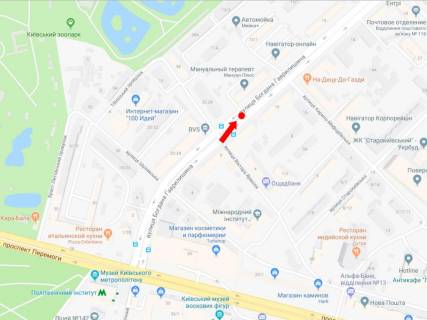 Ситилайт  в Киеве, 1.8x1.2  Гаврилишина вул. (колиш. вул. Василевської), 10 - вул. Ярмоли, роздільник, в сторону Лук'янівки схема