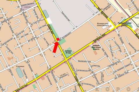 Билборд  в Житомире, 3x6  Грушевського вул. (кол. Котовського вул.) / Східна вул., біля ТРЦ "Глобал", супермаркетів "Comfy", "Фокстрот", "Караван", нижня схема