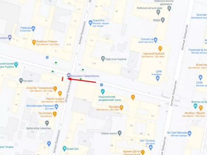 Видеоборд A в Киеве, 10.56x3.52  Хмельницького вул., 7, Музей - 642976 схема