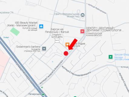 Ситилайт A в Киеве, 1.335x2.09  Алмазова (кол. Кутузова) вул., 4А, зупинка "вул. Генерала Алмазова", (фронтальний) схема