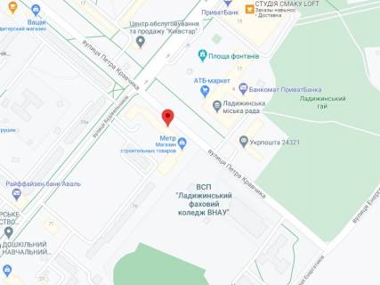 Видеоборд A в Ладыжине Кравчика вул., 9, аптека "Конекс", прайс за ролик 10 сек 1 вихід/5 хвилин, на двосторонньому екрані, від 144 виходів на день. Розрахунок для інших параметрів трансляції уточнюйте у менеджера. - 301217 схема