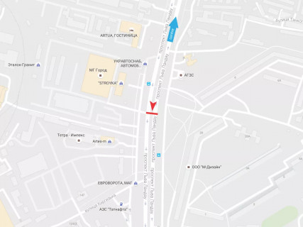 Билборд B в Харькове, 3x6  просп. Льва Ландау (50-річчя СРСР), 149, з центру схема