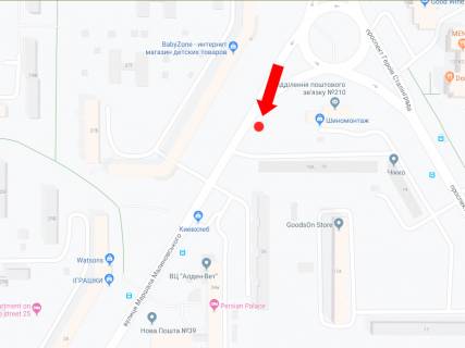 Билборд B в Киеве, 3x6  Малиновського вул., 38 - Героїв Сталінграда пр., в сторону ст.м. "Оболонь" схема