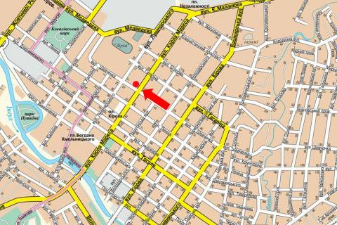 Сiтiлайт A у Кропивницький (Кіровоград), 1.8x1.2  Шевченка вул. / В. Перспективна вул. (кол. Маркса вул.), 32/11, біля супермаркету "Фокстрот" схема