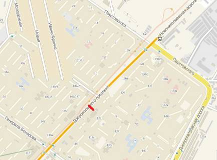 Билборд B в Одессе, 3x6  Добровольського пр., 122/1, в центр схема