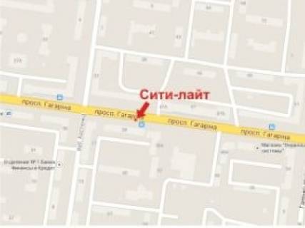 Ситилайт A в Кривом Роге, 1.8x1.2  Гагаріна пр., 38/2 схема