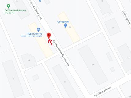 Білборд, Бігборд (Борд)  B у Кременчуці Приходько вул., 28 схема