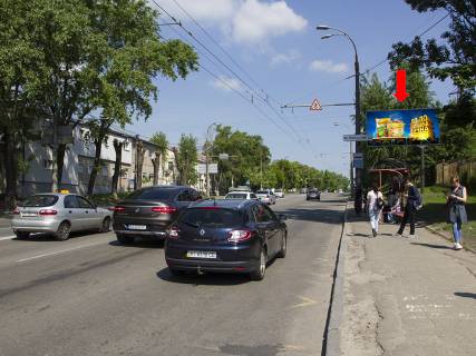 Білборд, Бігборд (Борд)   у Києві, 3x6  Науки пр, 52 - вул. Ракетна, в сторону Деміївської пл. Фото 1