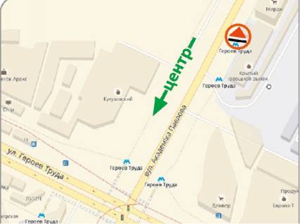 Видеоборд B у Харкові Ак. Павлова вул. - Героїв Праці вул., В центр, вартість за 60 виходів на годину ролика тривалістю - 8 сек. - 291725 схема