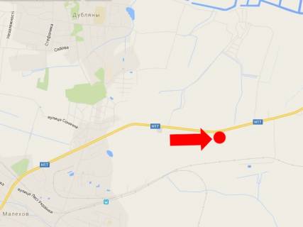 Билборд A в трасах Львова, 3x6  Траса Київ-Львів, с. Дубляни, в бік Києва схема