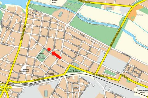 Ситилайт  в Хмельницком, 1.8x1.2  Проскурівська вул., 37, біля магазину "Алло", мед. училища схема