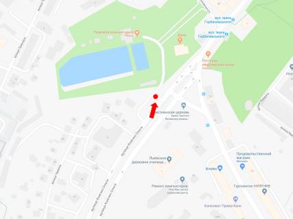 Сiтiлайт  у Львові, 1.8x1.2  Княгині Ольги вул., 1, зуп. "Горбачевського", в центр схема