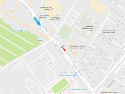 Билборд A в Харькове, 3x6  Клочківська вул., 366, з центру схема