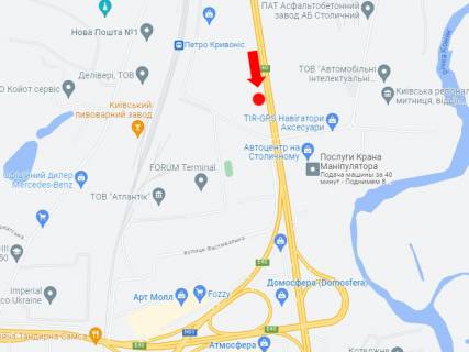 Білборд, Бігборд (Борд)  A у Києві, 3x6  Столичне шосе - Новопироговська вул., до пішоходного мосту схема