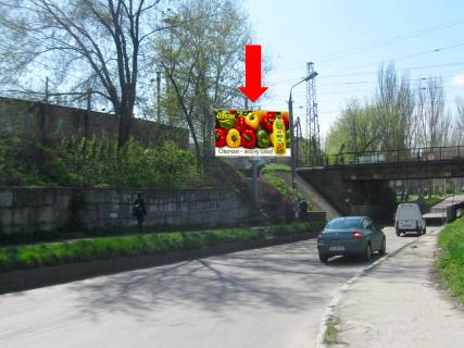 Білборд, Бігборд (Борд)   у Запоріжжі, 3x6  Фортечна вул. (кол. Грязнова вул.) / Іванова вул., біля з/д мосту, в центр Фото 1