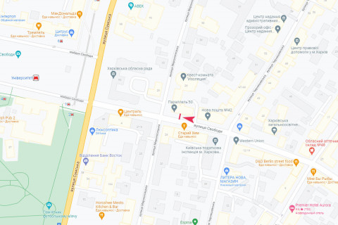 Ситилайт A в Харькове, 1.8x1.2  Свободи вул., 7/9 схема