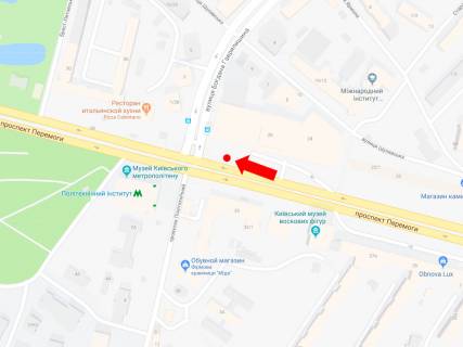 Видеоборд A в Киеве, 2.3x3.14  Берестейський пр. (колиш. пр. Перемоги), 26, навпроти ст.м. "Політехнічний інститут", біля ТРЦ "Smart Plaza", супермаркету "Сільпо", з центру - 300356 схема