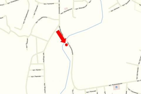 Билборд  в Чорткове, 3x6  Шевченка вул., міст, біля парку схема