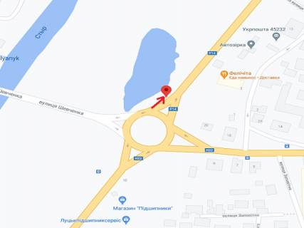 Білборд, Бігборд (Борд)  B у Луцьку Набережна вул. - Шевченко вул., Кільце схема