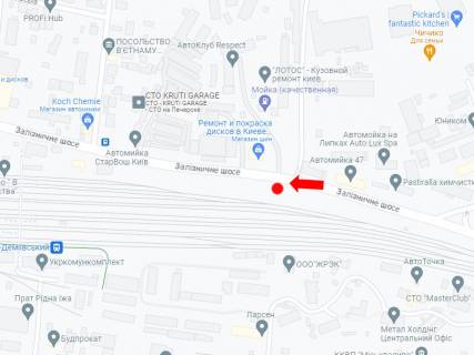 Билборд B в Киеве, 3x6  Залізничне шосе, 45 схема