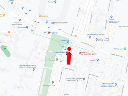 Беклайт A у Харкові, 2.3x3.14  Державінська вул. - вул. Плеханівська, біля стадіону "Металіст", ст.м. "Метробудівників", в сторону Московського пр. схема