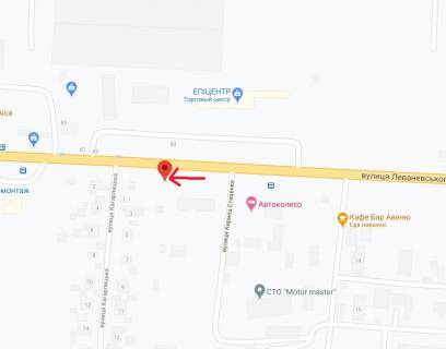 Билборд B в Белой Церкви, 3x6  Леваневського вул. - Кагарлицька вул., в'їзд в місто схема