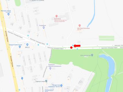 Билборд A в Киеве, 3x6  Навої пр., 1а, роздільник, в сторону бул. Перова схема