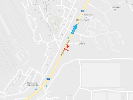 Билборд B в Харькове, 3x6  Мереф'янське шосе, (1), з міста схема