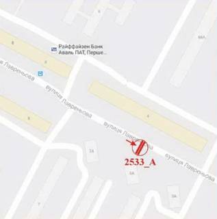 Білборд, Бігборд (Борд)  A у Херсоні Лавреньова вул., 5А - Богуна вул. (колиш. Ілліча вул.) схема