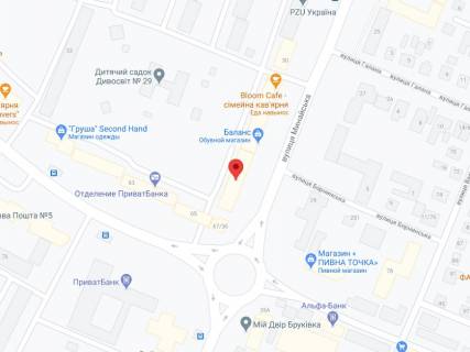 Білборд, Бігборд (Борд)  A у Ужгороді Минайская вул., 34, аптека "Мед Сервіс", №Л032, прайс за ролик 10 сек 1 вихід/5 хвилин, з 8:00-22:00. Розрахунок для інших параметрів трансляції уточнюйте у менеджера. схема