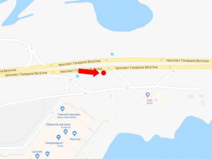 Призма A в Киеве, 3x6  Шухевича пр. (колиш. Ватутіна пр.), 2, біля ТРЦ Sky Mall, перед АЗС Окко, з центру - 170780 схема