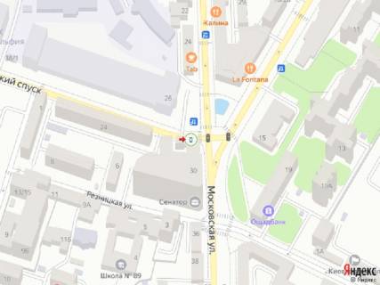 Сітіскролл A у Києві Кловський спуск - Московська вул. схема