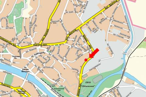 Білборд, Бігборд (Борд)  A у Ужгороді, 3x6  Шумна вул., в бік вокзалу схема