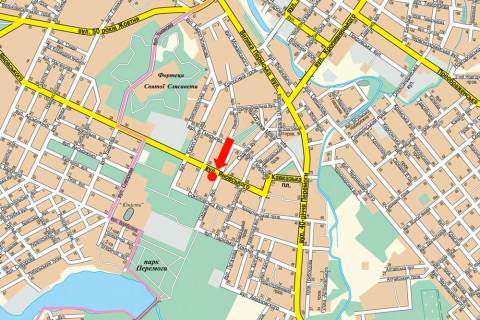 Билборд A в Кропивницкий (Кировоград), 3x6  Яновського вул. / Cадова вул. схема