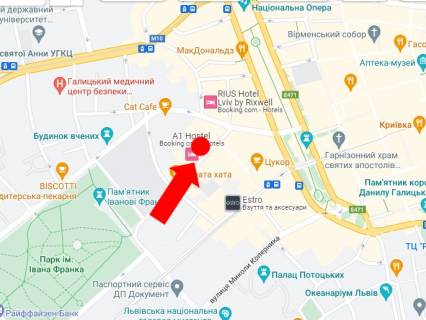 Ситилайт A в Львове, 1.8x1.2  Січових Стрільців вул., 8 схема