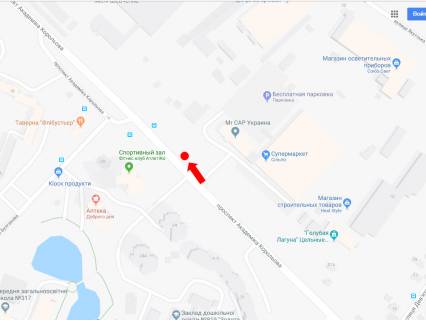 Білборд, Бігборд (Борд)  A у Києві, 3x6  Королева пр., 11, біля супермаркету "Сільпо", в бік пр. Курбаса схема