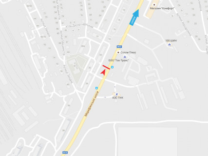 Билборд B в Харькове, 3x6  Мереф'янське шосе, навпроти буд. 20, в місто схема