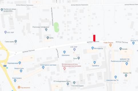 Билборд B в Львове Пасічна вул., 129А схема