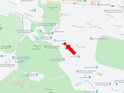 Сiтiлайт  у Львові, 1.8x1.2  Пасічна вул. 39 - вул. Таджицька, (зуп. "Таджицька"), в центр схема