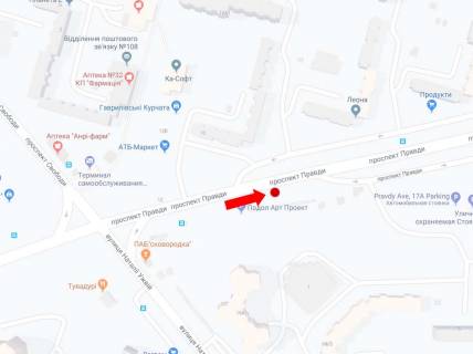 Призматрон, Призма  у Києві, 3x6  Правди пр., 19а, в сторону ресторану McDonald's, вул. Вишгородської - 445461 схема