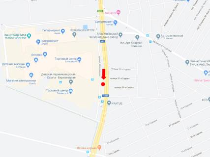 Видеоборд A в Киеве, 3x6  Паладіна пр., біля ТРЦ "Лавина молл", супермаркетів "Ашан," Епіцентр ", роздільник, в бік пр. Берестейського (колиш. пр. Перемоги) - 457016 схема