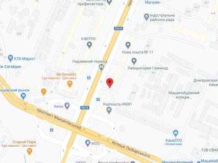 Видеоборд A в Днепр (Днепропетровск) Слобожанський пр. (стара назва Газети «Правда» пр.), 4, аптека "Мед Сервіс", №Дн038, прайс за ролик 10 сек 1 вихід/5 хвилин, з 8:00-22:00. Розрахунок для інших параметрів трансляції уточнюйте у менеджера. - 301341 схема