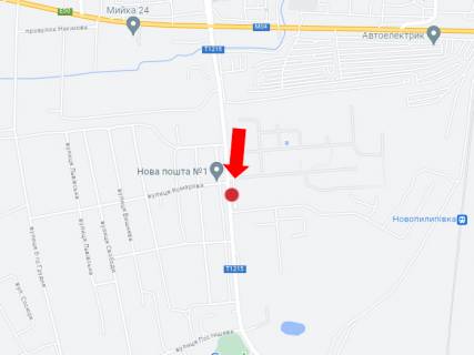 Білборд, Бігборд (Борд)  B у Олександрії, 3x6  Соборна вул., навпроти буд. 172, вантажного відділення Нової пошти №1, в бік з центру схема