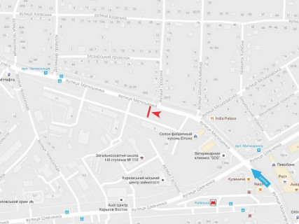 Билборд B в Харькове, 3x6  Матюшенка вул., 3, в центр схема